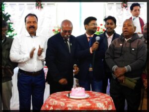 Christmas cake cutting ceremony Conduct by shirsendu das